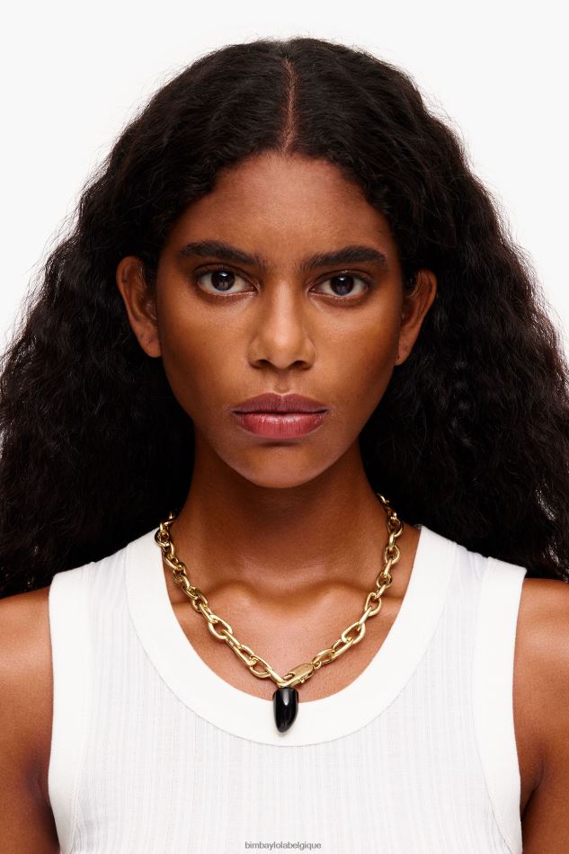 accessoires Bimba Y Lola liens pierre collier doré HV4486680
