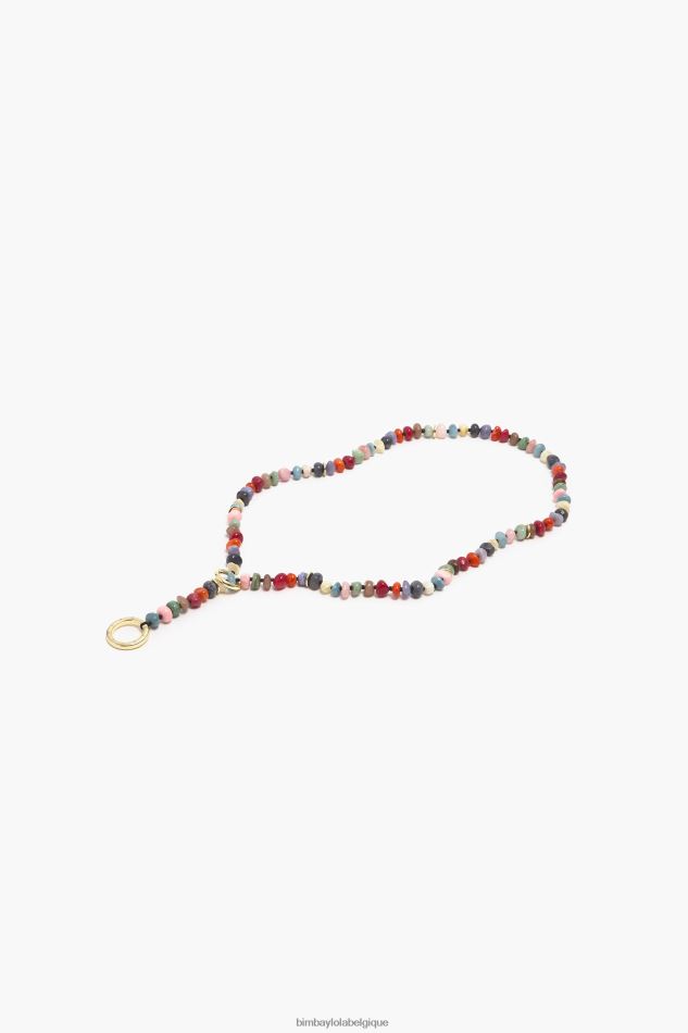 accessoires Bimba Y Lola long collier de pierres multicolore HV4486823