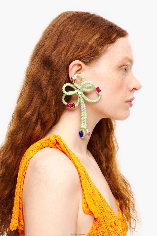 accessoires Bimba Y Lola boucle d'oreille fleur cordon rose HV4486848