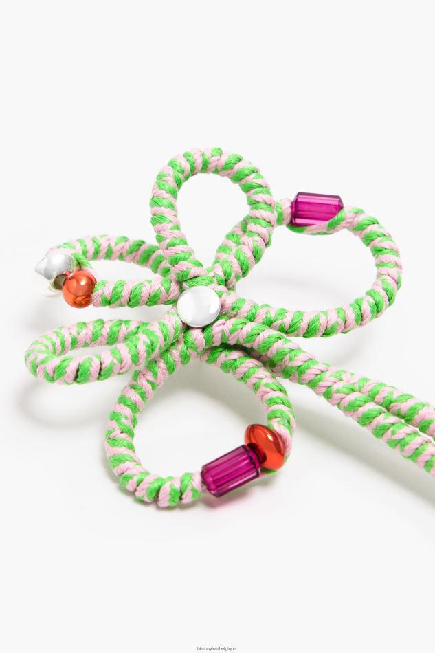 accessoires Bimba Y Lola boucle d'oreille fleur cordon rose HV4486848