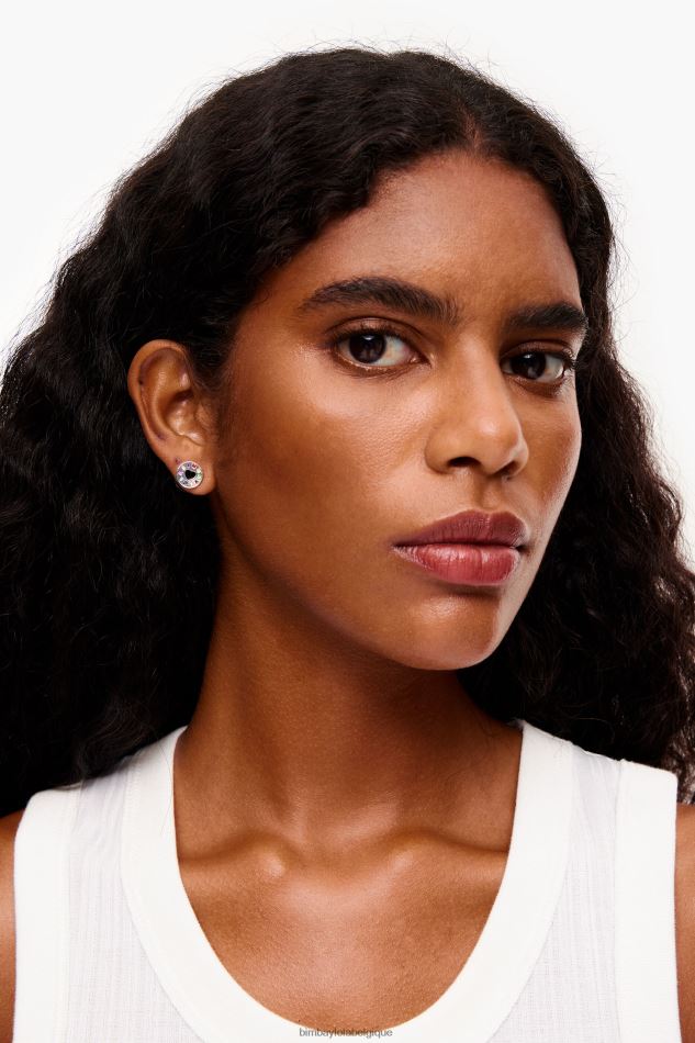 accessoires Bimba Y Lola boucles d'oreilles cœur à logo argent HV4486694