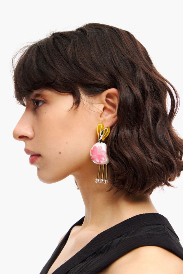 accessoires Bimba Y Lola boucles d'oreilles coeur en résine multicolore HV4486744