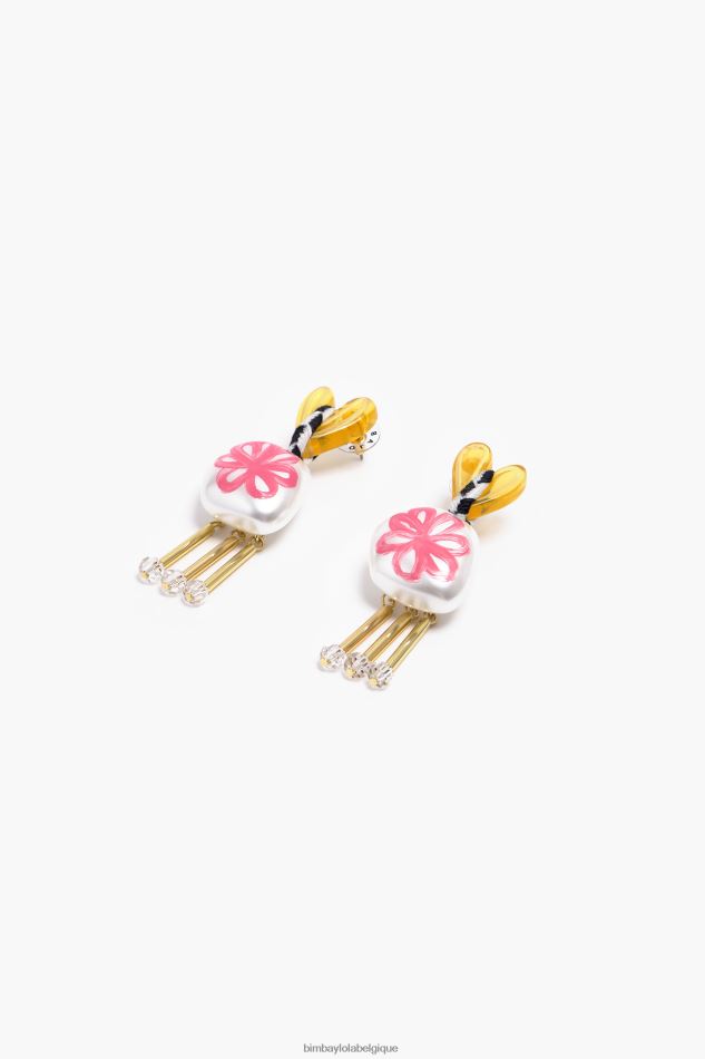 accessoires Bimba Y Lola boucles d'oreilles coeur en résine multicolore HV4486744