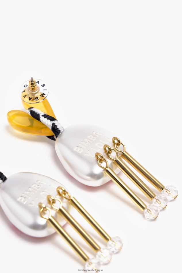 accessoires Bimba Y Lola boucles d'oreilles coeur en résine multicolore HV4486744