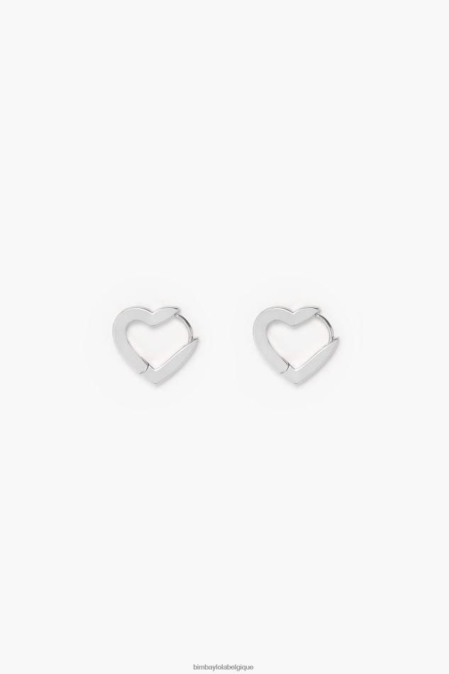 accessoires Bimba Y Lola boucles d'oreilles créoles coeur argent HV4486740