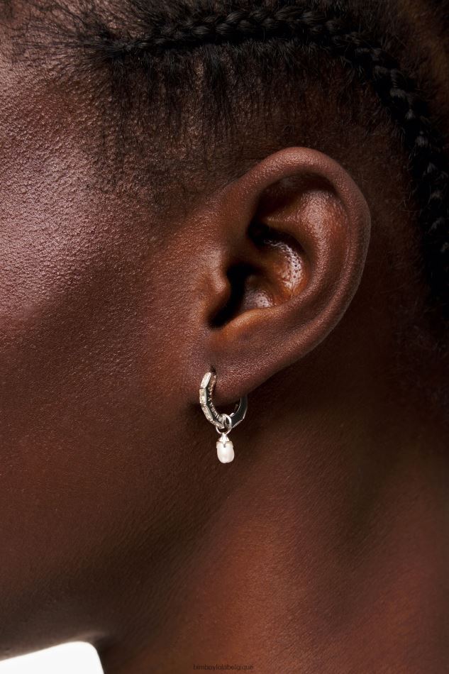 accessoires Bimba Y Lola boucles d'oreilles créoles en perles de cristal argent HV4486783