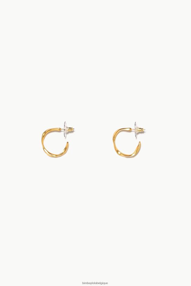 accessoires Bimba Y Lola boucles d'oreilles créoles inégales doré HV4486836