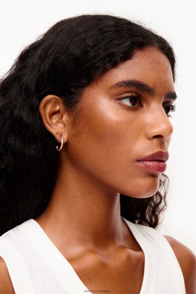 accessoires Bimba Y Lola boucles d'oreilles créoles mates argent HV4486761