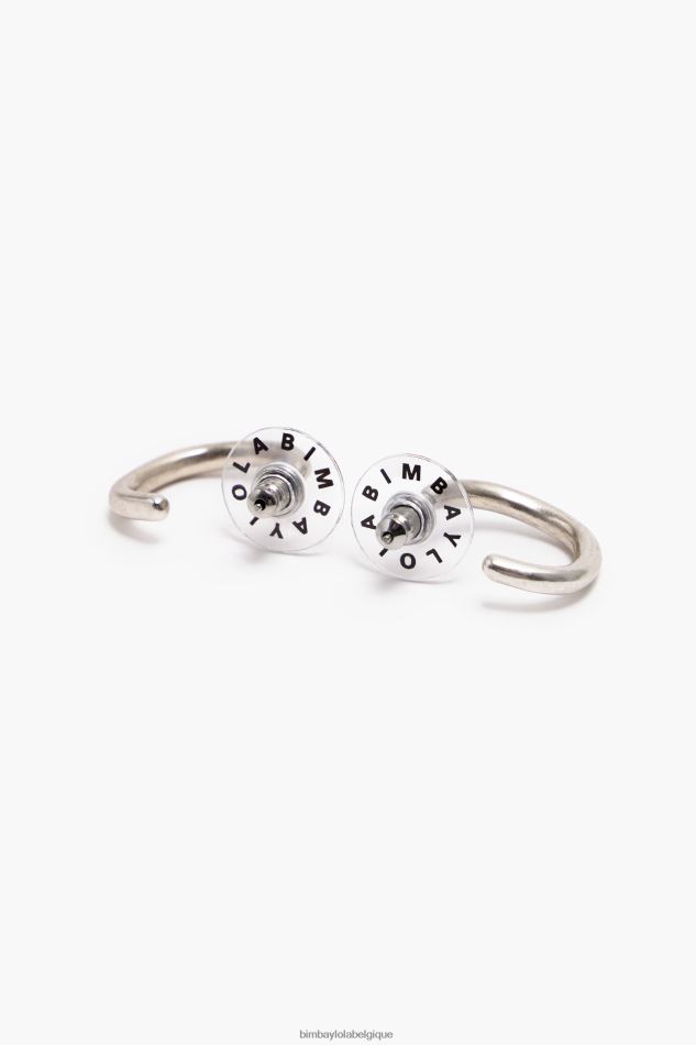 accessoires Bimba Y Lola boucles d'oreilles créoles mates argent HV4486761