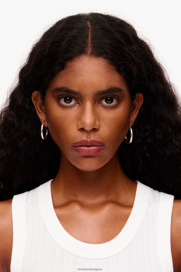 accessoires Bimba Y Lola boucles d'oreilles créoles maxi mates argent HV4486759