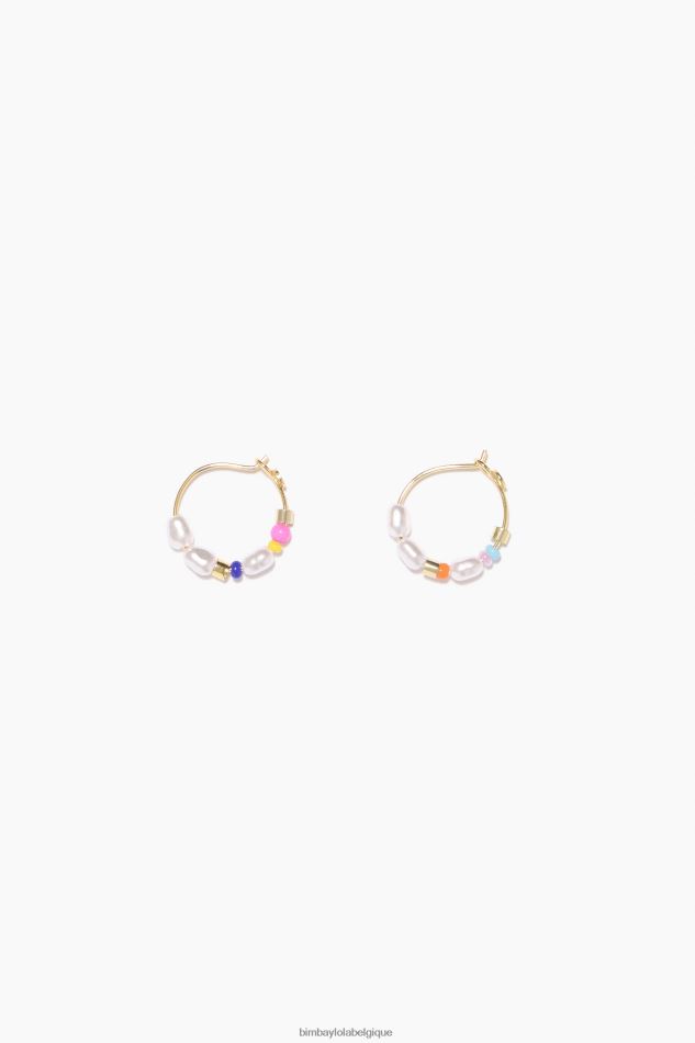 accessoires Bimba Y Lola boucles d'oreilles créoles perles et perles multicolores HV4486771