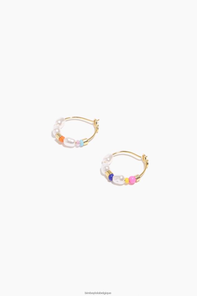 accessoires Bimba Y Lola boucles d'oreilles créoles perles et perles multicolores HV4486771