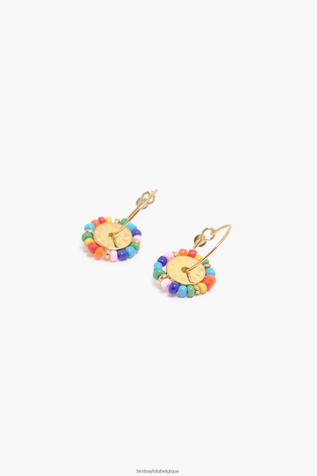 accessoires Bimba Y Lola boucles d'oreilles créoles petites pierres multicolore HV4486780