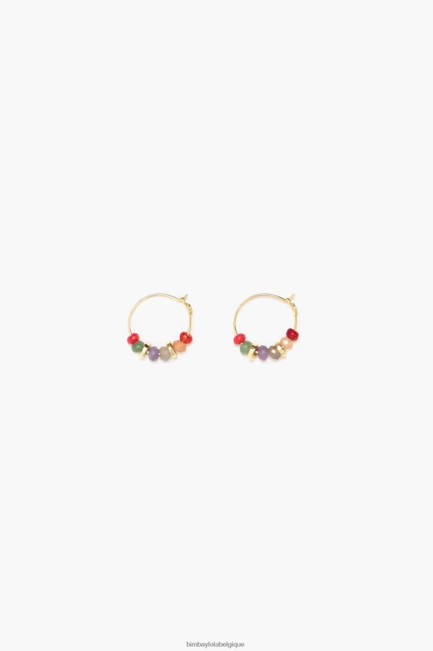 accessoires Bimba Y Lola boucles d'oreilles créoles pierres multicolore HV4486770