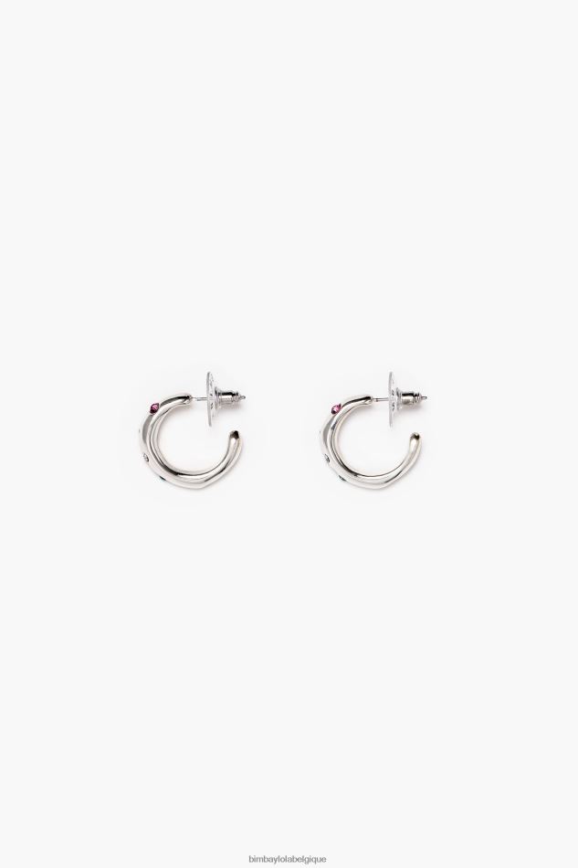 accessoires Bimba Y Lola boucles d'oreilles en cristal argent HV4486677