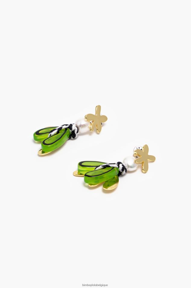 accessoires Bimba Y Lola boucles d'oreilles fleurs en résine multicolore HV4486745