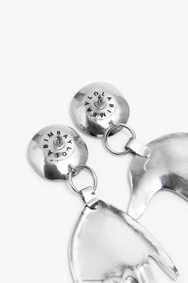 accessoires Bimba Y Lola boucles d'oreilles longues dauphins argent HV4486850