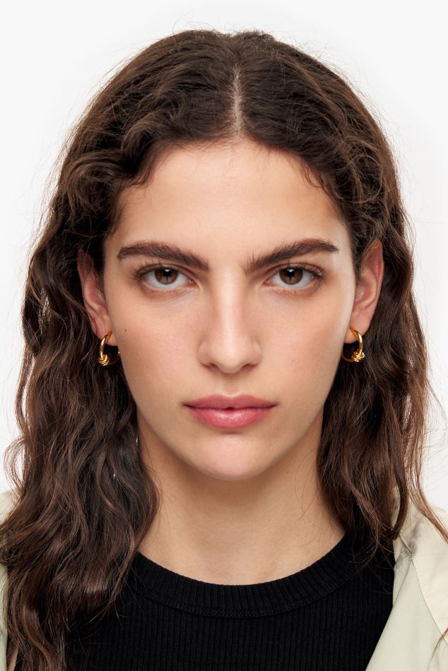 accessoires Bimba Y Lola boucles d'oreilles mini créoles spirales doré HV4486818