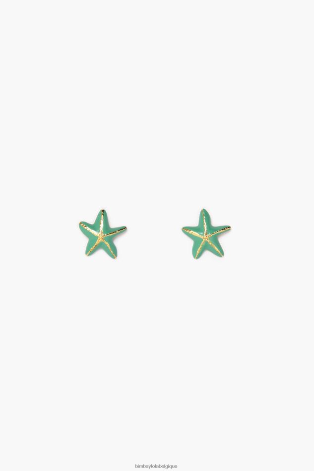 accessoires Bimba Y Lola boucles d'oreilles petites étoiles bleu vert HV4486713