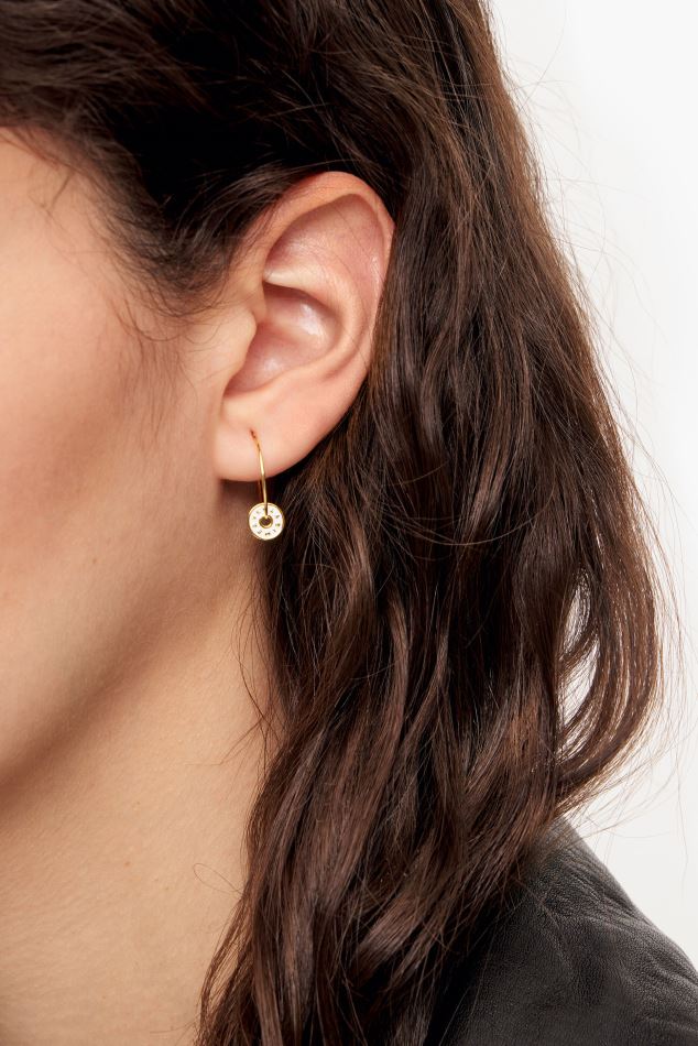 accessoires Bimba Y Lola créoles à logo en émail blanc HV4486828