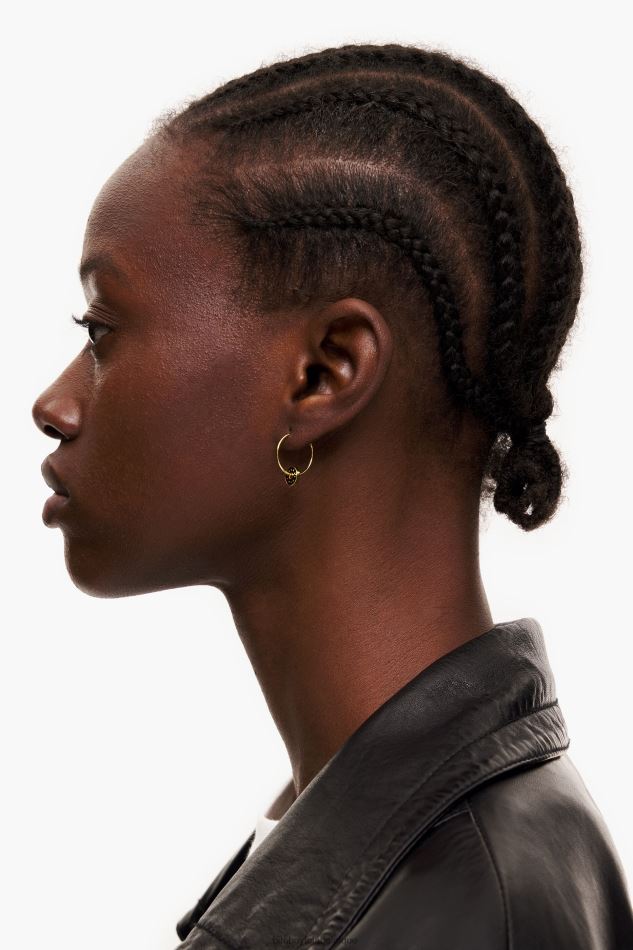 accessoires Bimba Y Lola créoles à logo en émail noir HV4486827