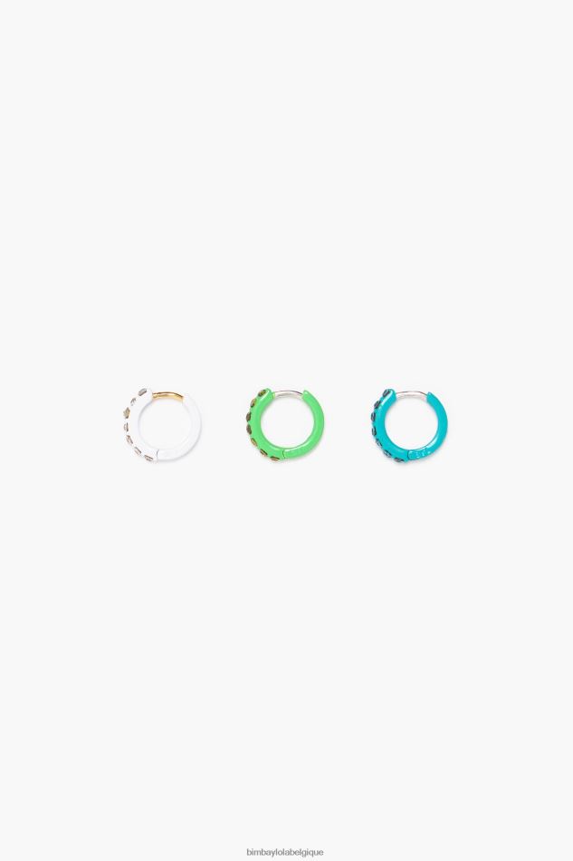 accessoires Bimba Y Lola ensemble de boucles d'oreilles créoles cristal HV4486749