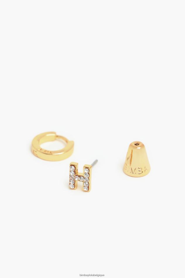 accessoires Bimba Y Lola mini créoles lettre h HV44861156