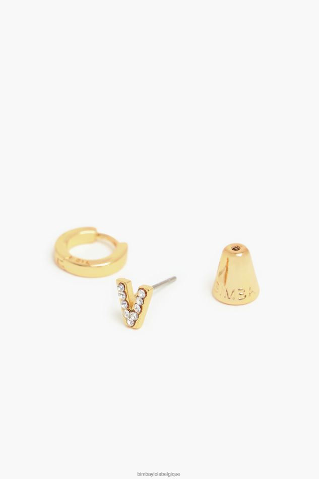 accessoires Bimba Y Lola mini créoles lettre v HV44861170