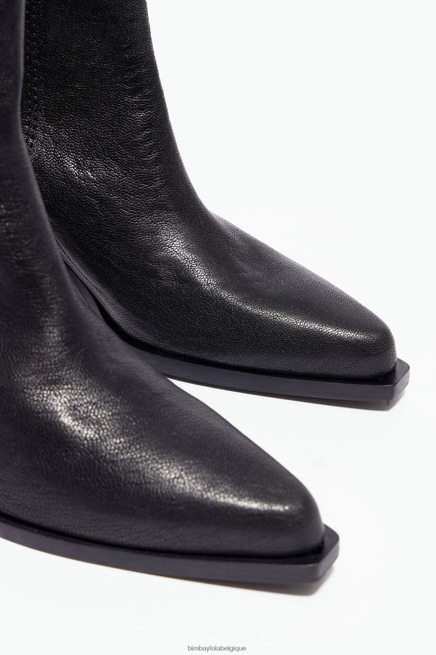 chaussures Bimba Y Lola botte de cow-boy en cuir noir HV4486601