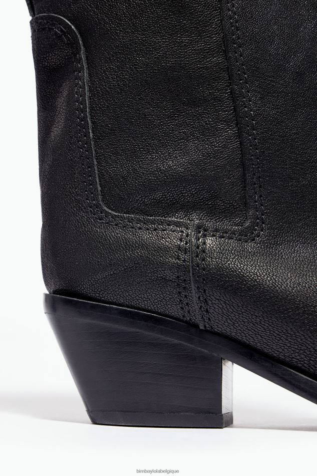 chaussures Bimba Y Lola botte de cow-boy en cuir noir HV4486601