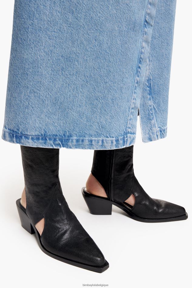 chaussures Bimba Y Lola bottine à découpes en cuir noir HV4486600