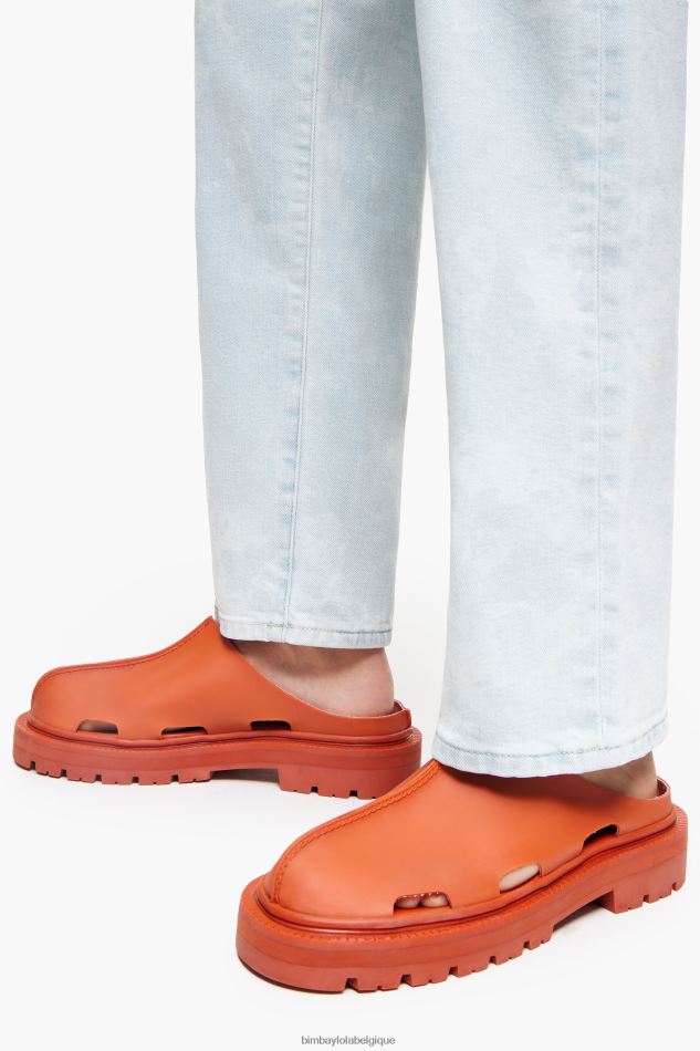 chaussures Bimba Y Lola sabot effet caoutchouc orange HV4486599