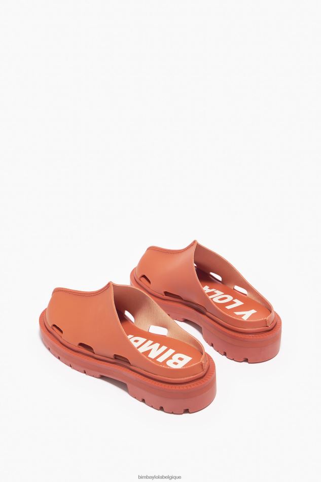chaussures Bimba Y Lola sabot effet caoutchouc orange HV4486599
