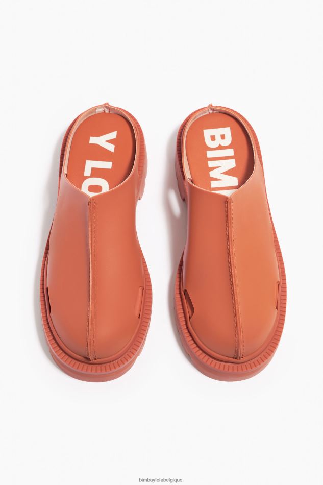 chaussures Bimba Y Lola sabot effet caoutchouc orange HV4486599