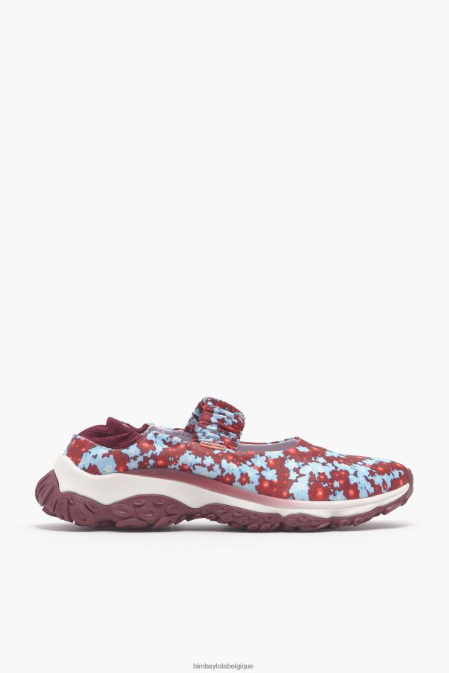 chaussures Bimba Y Lola ballerine de coureur de pulpo pleine de fleurs bleu HV4486548