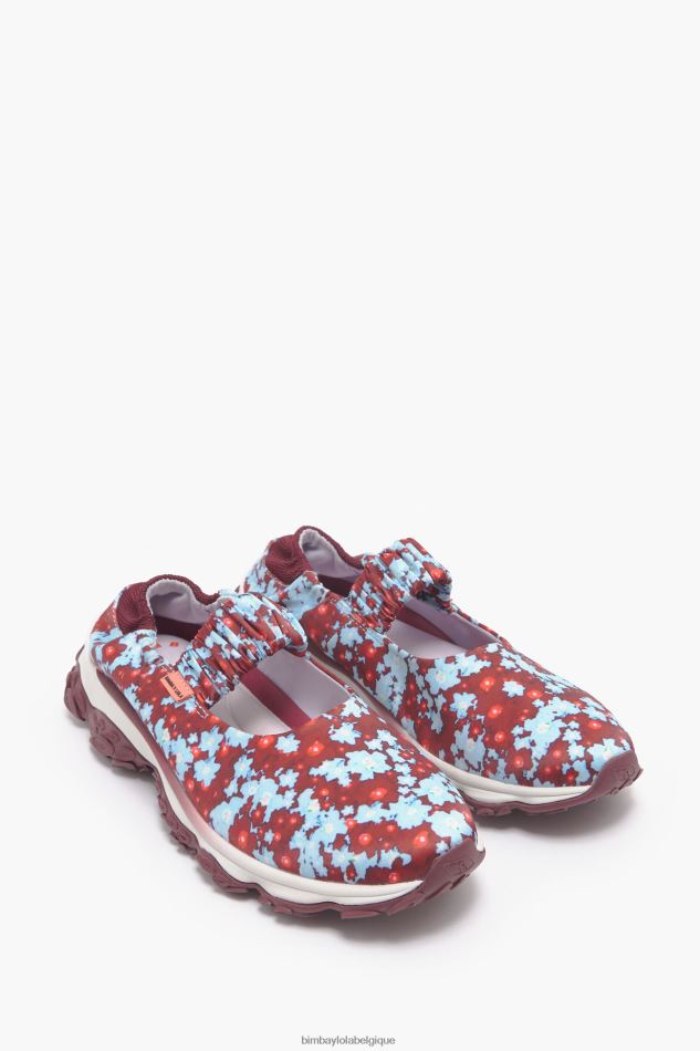 chaussures Bimba Y Lola ballerine de coureur de pulpo pleine de fleurs bleu HV4486548