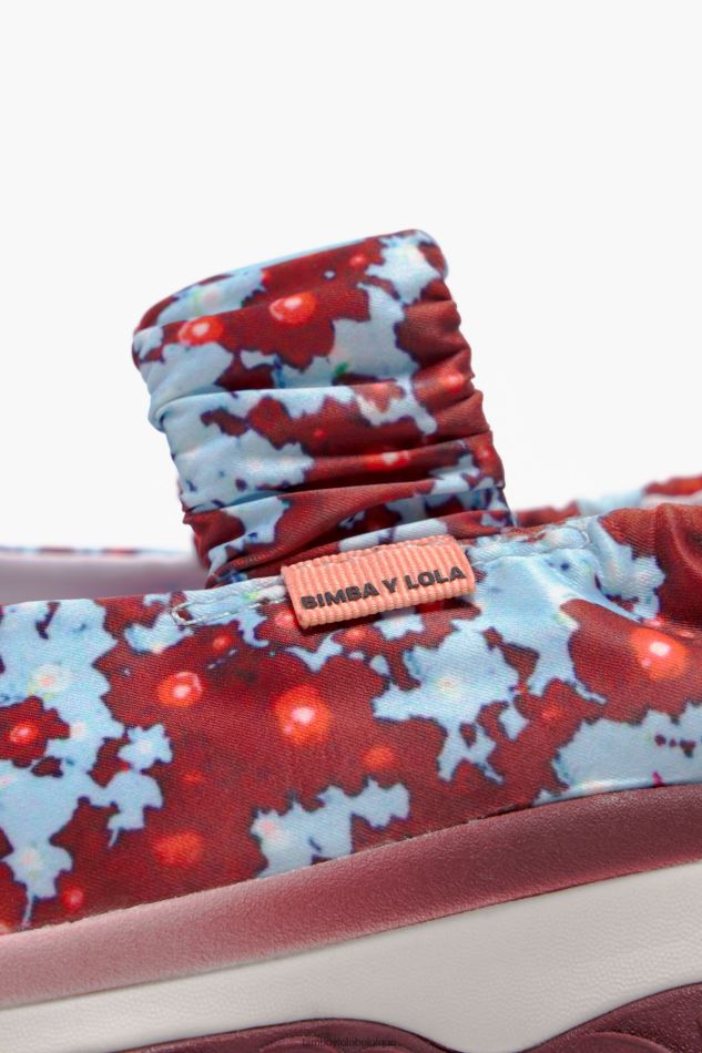chaussures Bimba Y Lola ballerine de coureur de pulpo pleine de fleurs bleu HV4486548
