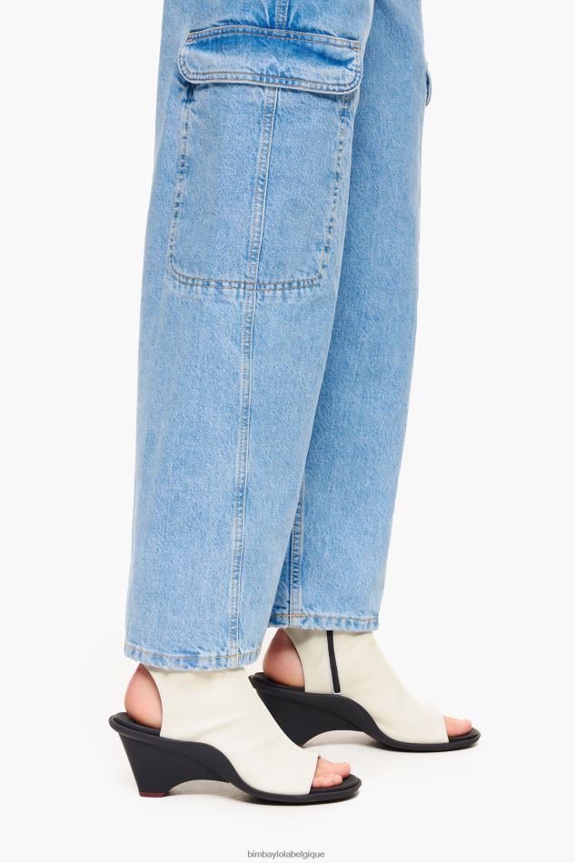 chaussures Bimba Y Lola botte de sandale en cuir Ivoire HV4486580