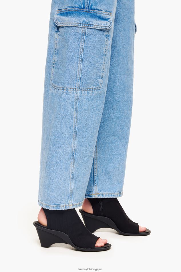 chaussures Bimba Y Lola botte de sandale en maille noir HV4486579