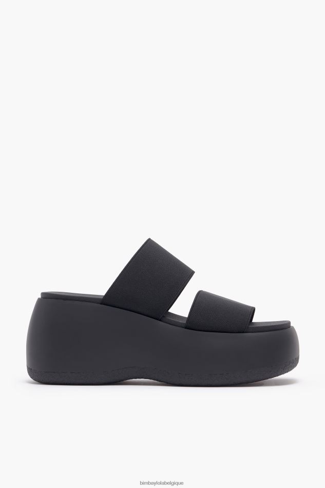 chaussures Bimba Y Lola plateforme sandale élastique noir HV4486569