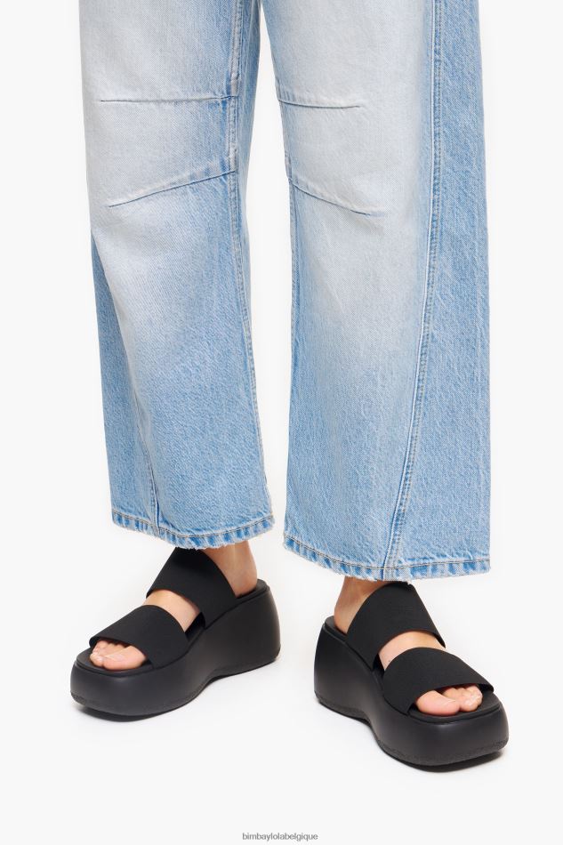 chaussures Bimba Y Lola plateforme sandale élastique noir HV4486569
