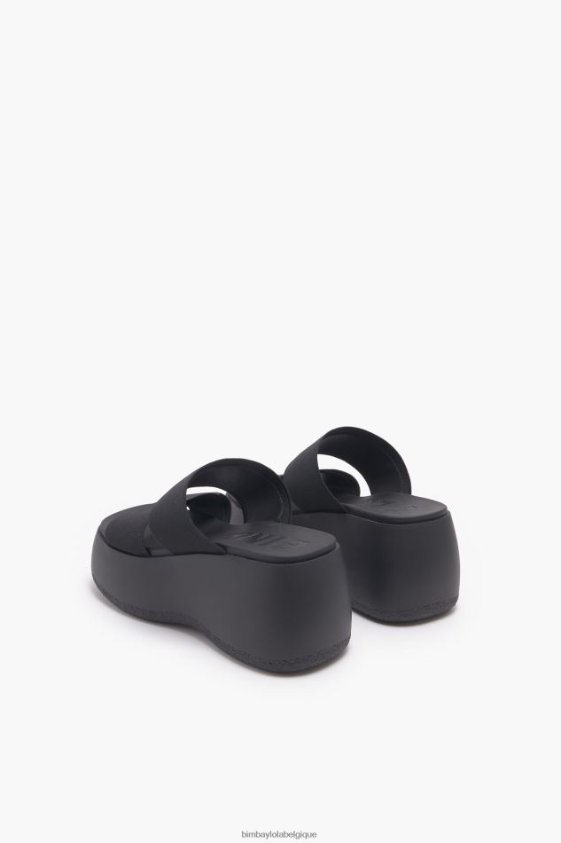 chaussures Bimba Y Lola plateforme sandale élastique noir HV4486569