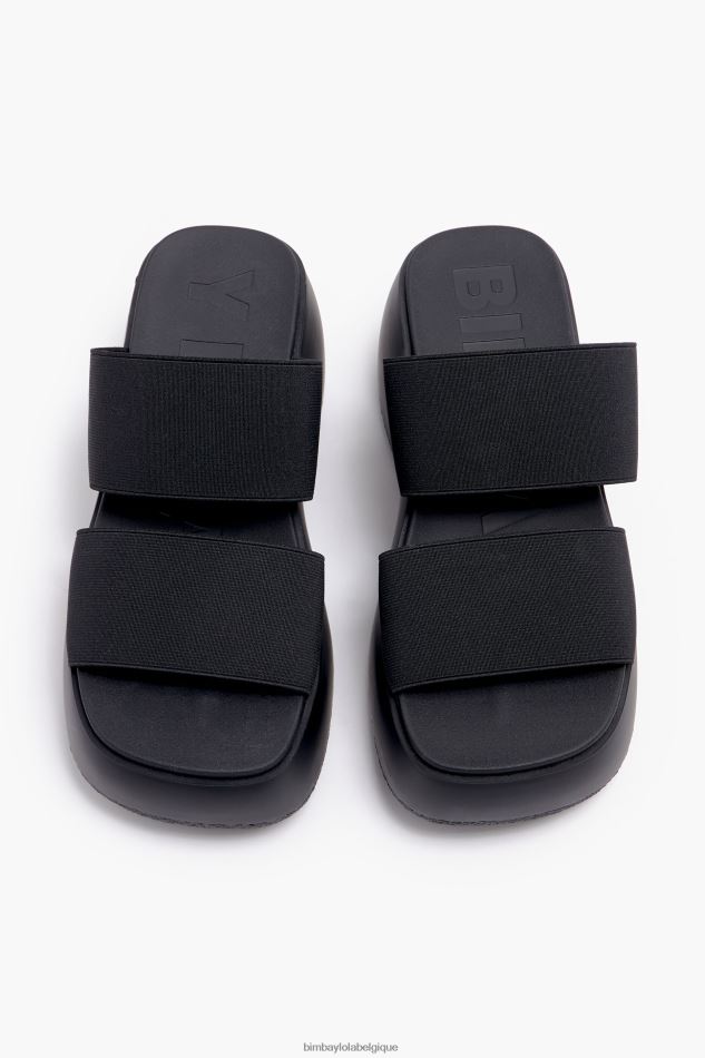 chaussures Bimba Y Lola plateforme sandale élastique noir HV4486569