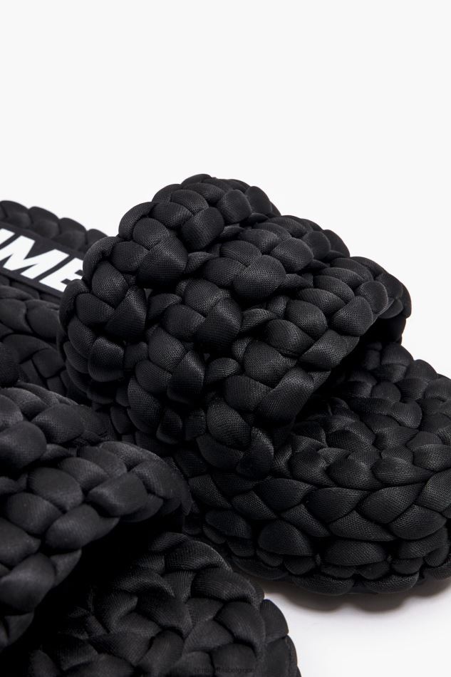 chaussures Bimba Y Lola sandale plate tressée noir HV4486573