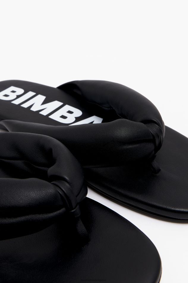 chaussures Bimba Y Lola sandale plate tubulaire noir HV4486570