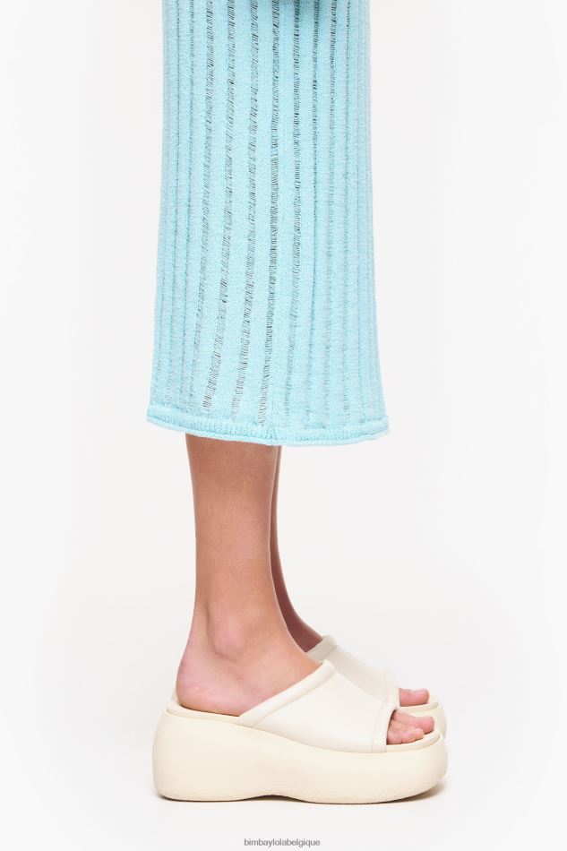 chaussures Bimba Y Lola sandale à plateforme en cuir Ivoire HV4486566