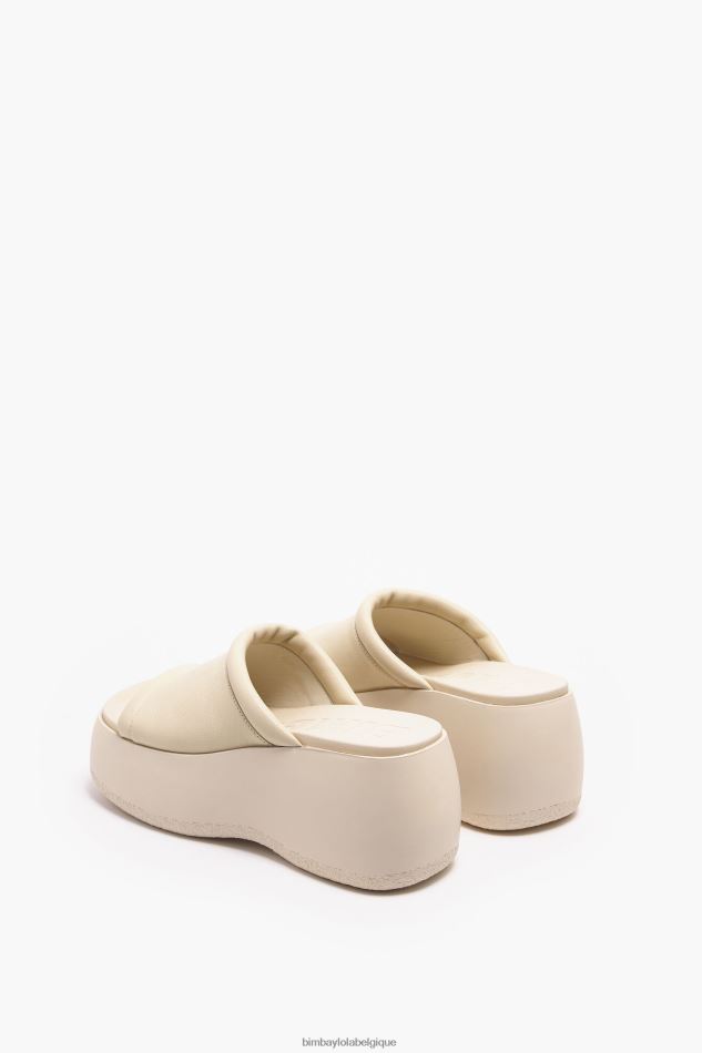 chaussures Bimba Y Lola sandale à plateforme en cuir Ivoire HV4486566
