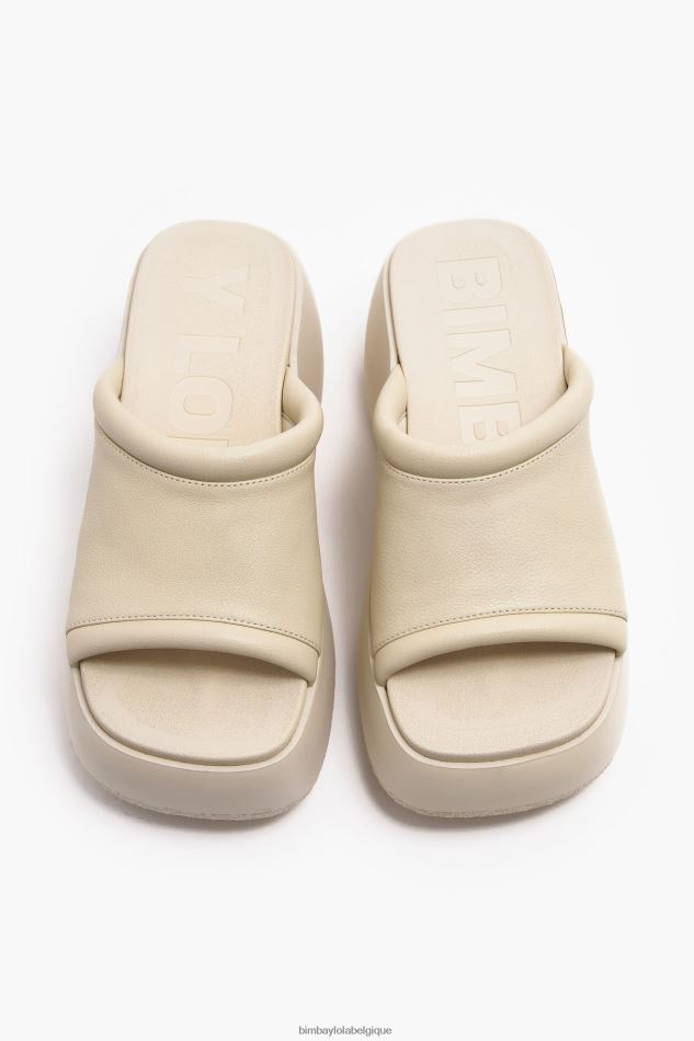 chaussures Bimba Y Lola sandale à plateforme en cuir Ivoire HV4486566