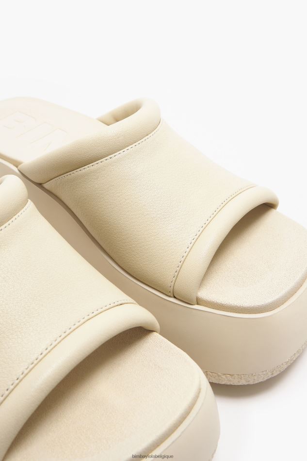 chaussures Bimba Y Lola sandale à plateforme en cuir Ivoire HV4486566
