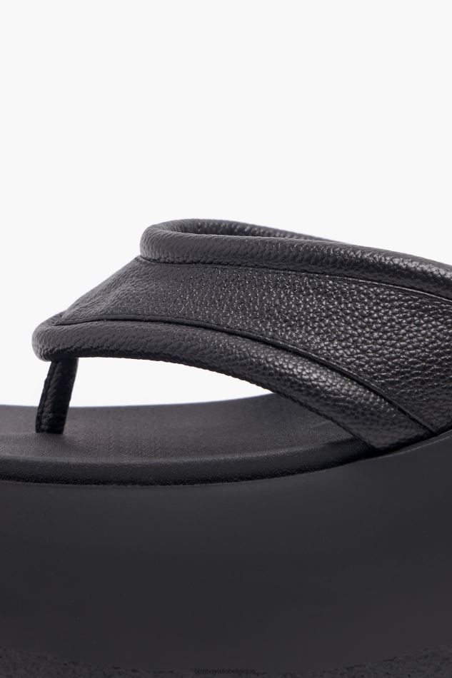 chaussures Bimba Y Lola sandale à plateforme en cuir noir HV4486568